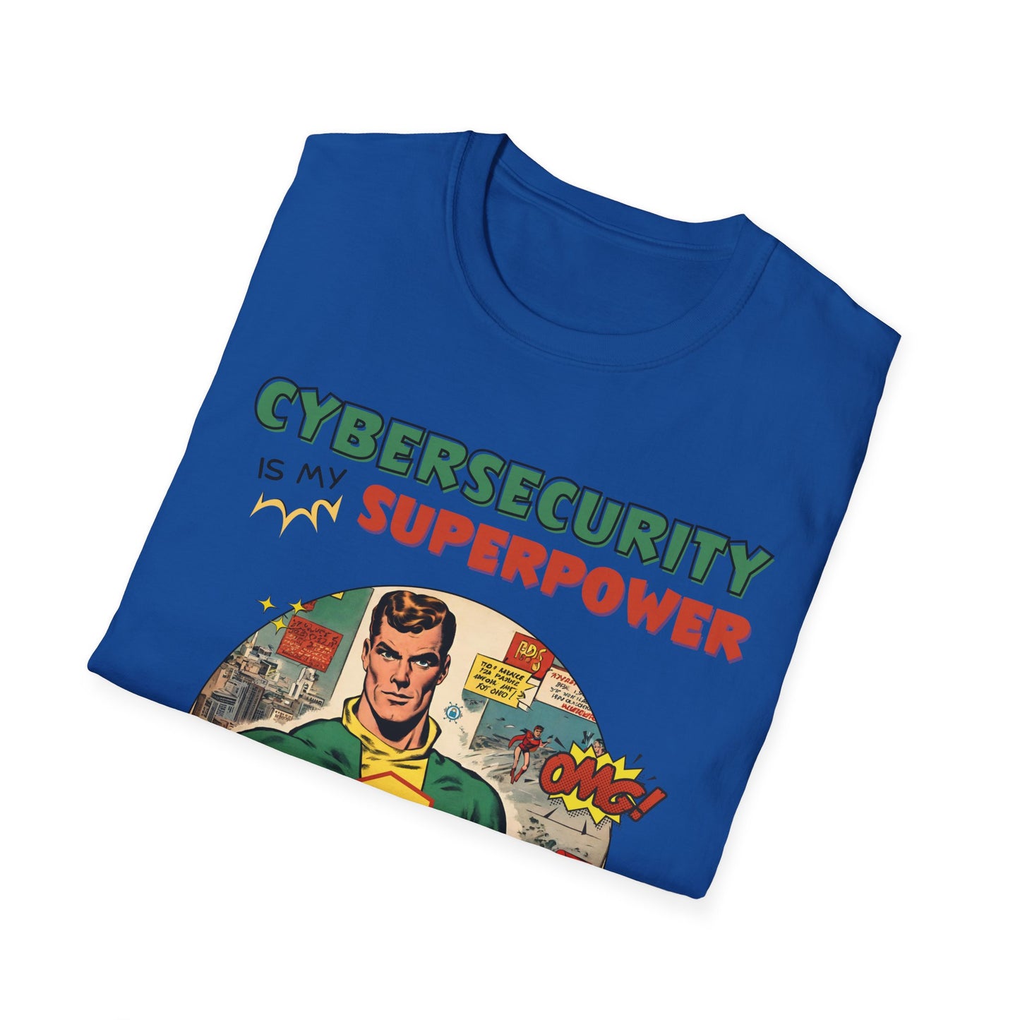 Cyber Security is my Superpower shirt | Cybersecurity Superhero shirt | Vintage Comic book style