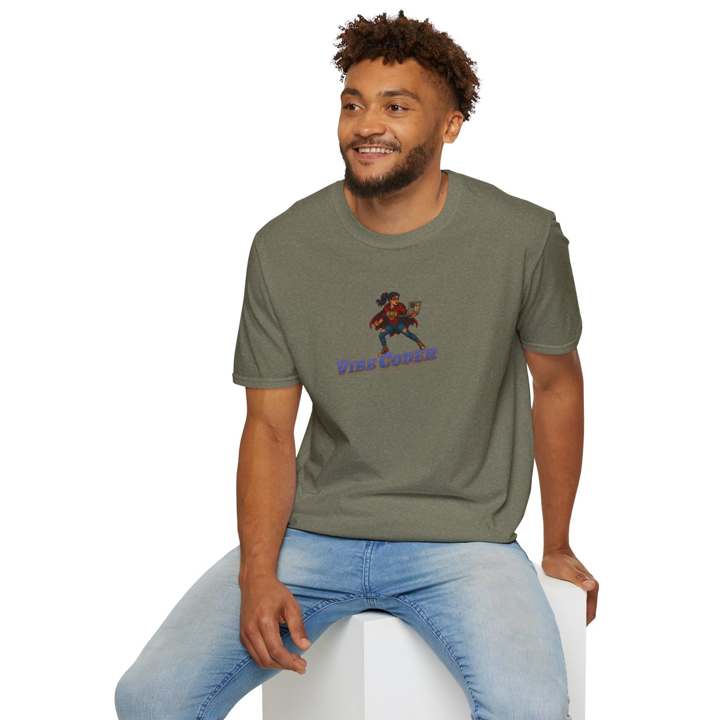 Vibe Coder LIfestyle Shirt | Super Hero Girl Vibe Coding | Funny Tech shirt for Women | Girls in STEM shirt