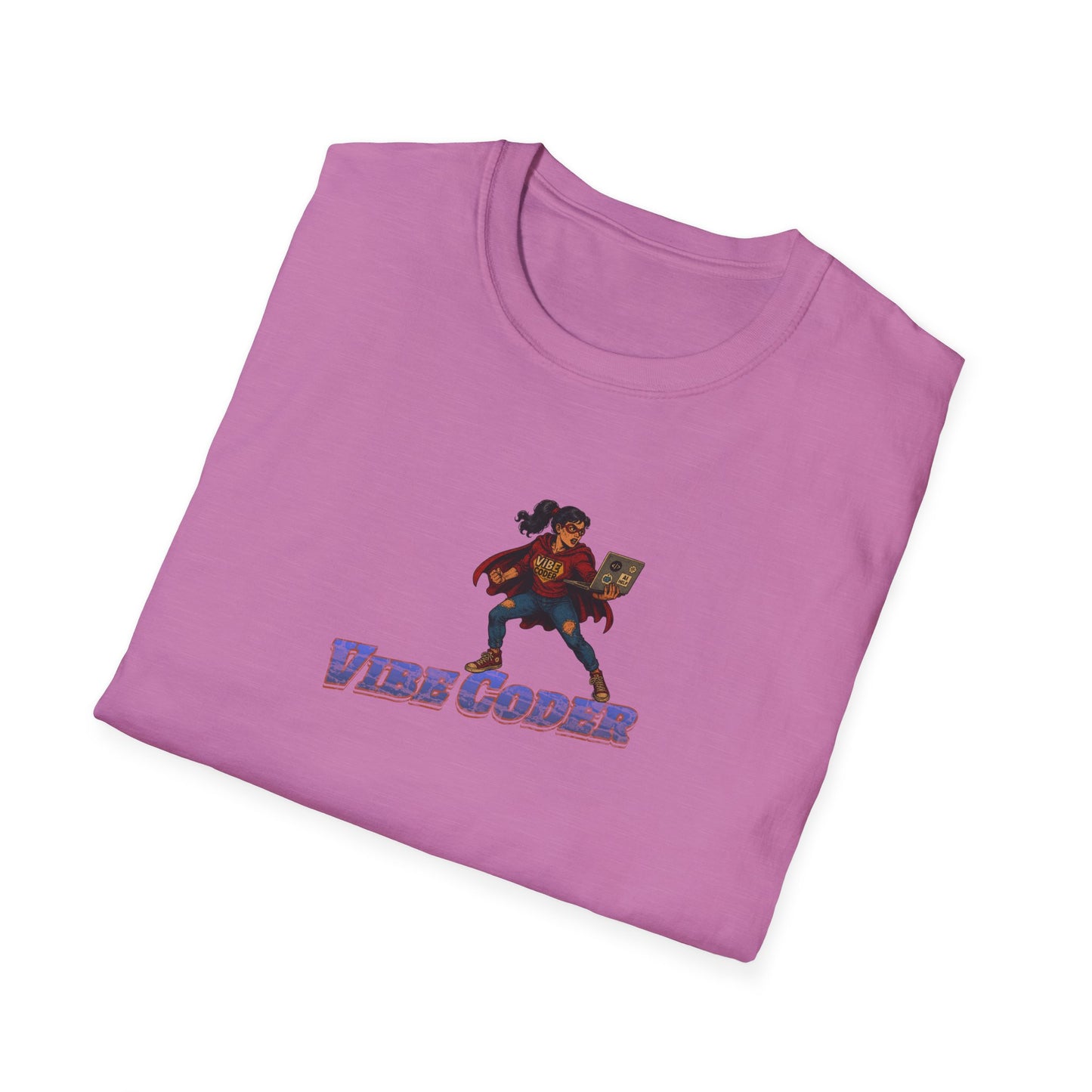 Vibe Coder LIfestyle Shirt | Super Hero Girl Vibe Coding | Funny Tech shirt for Women | Girls in STEM shirt