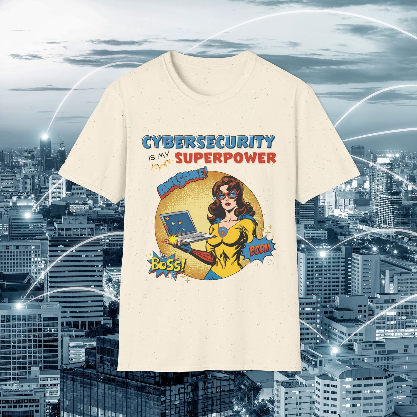 Women in stem  Cyber Security is my Superpower shirt | Cybersecurity Superhero shirt | Vintage Comic book style