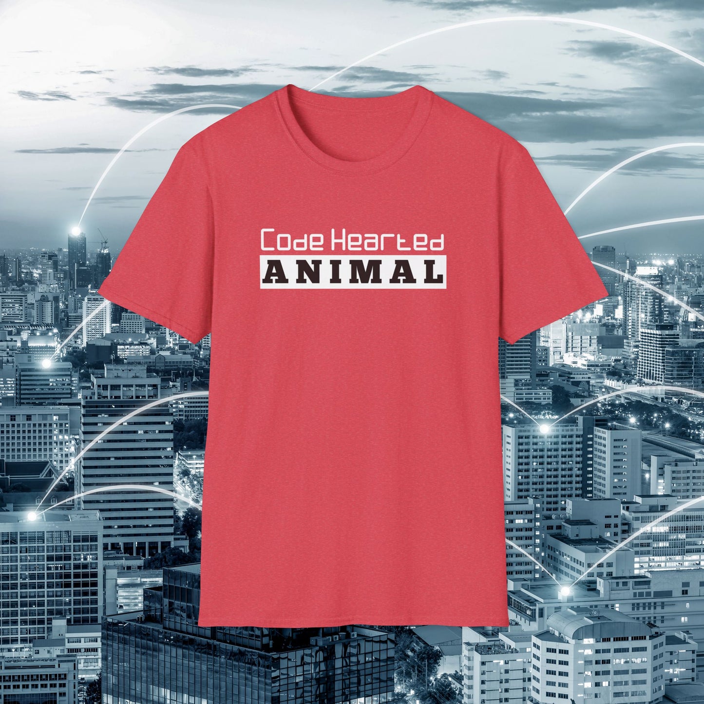 SHIRT Code hearted animal | Programmer shirt | Adult Unisex Ultrasoft Cotton