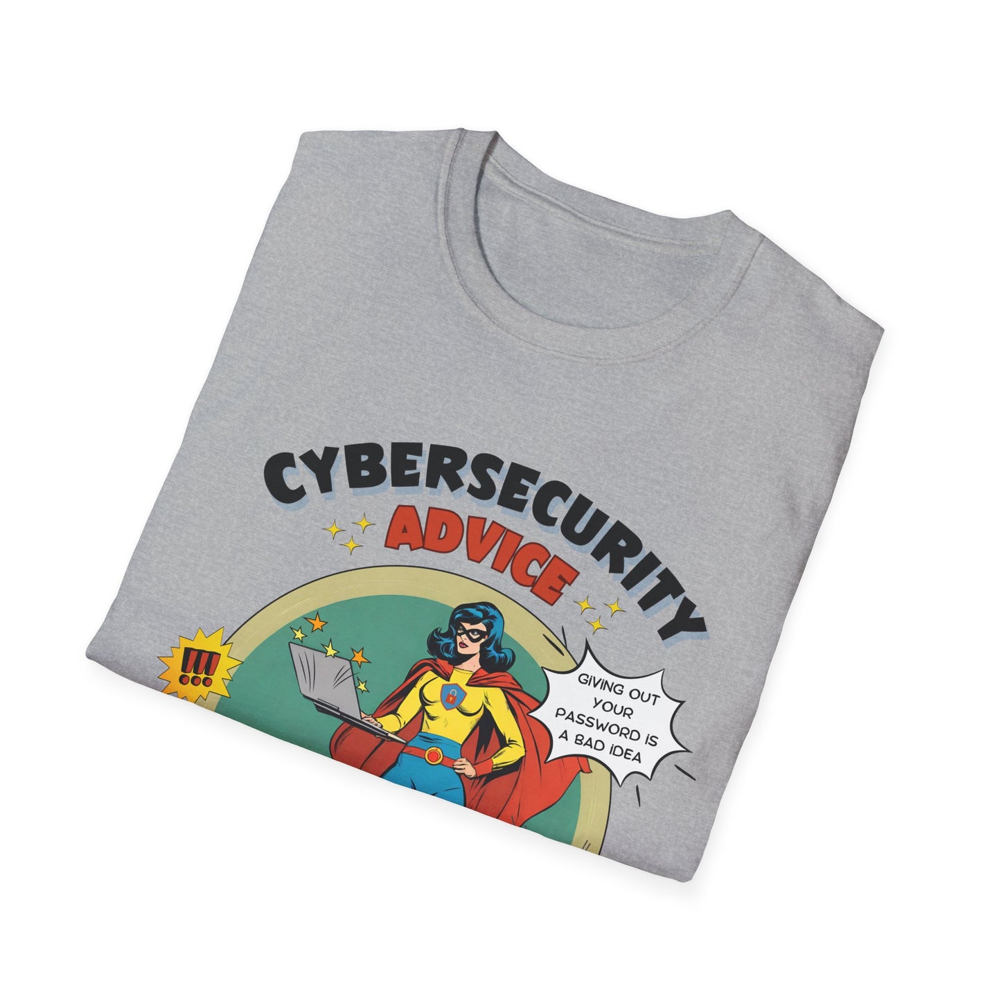 Women in stem Superhero shirt | Female Cybersecurity Advice | Vintage comic style