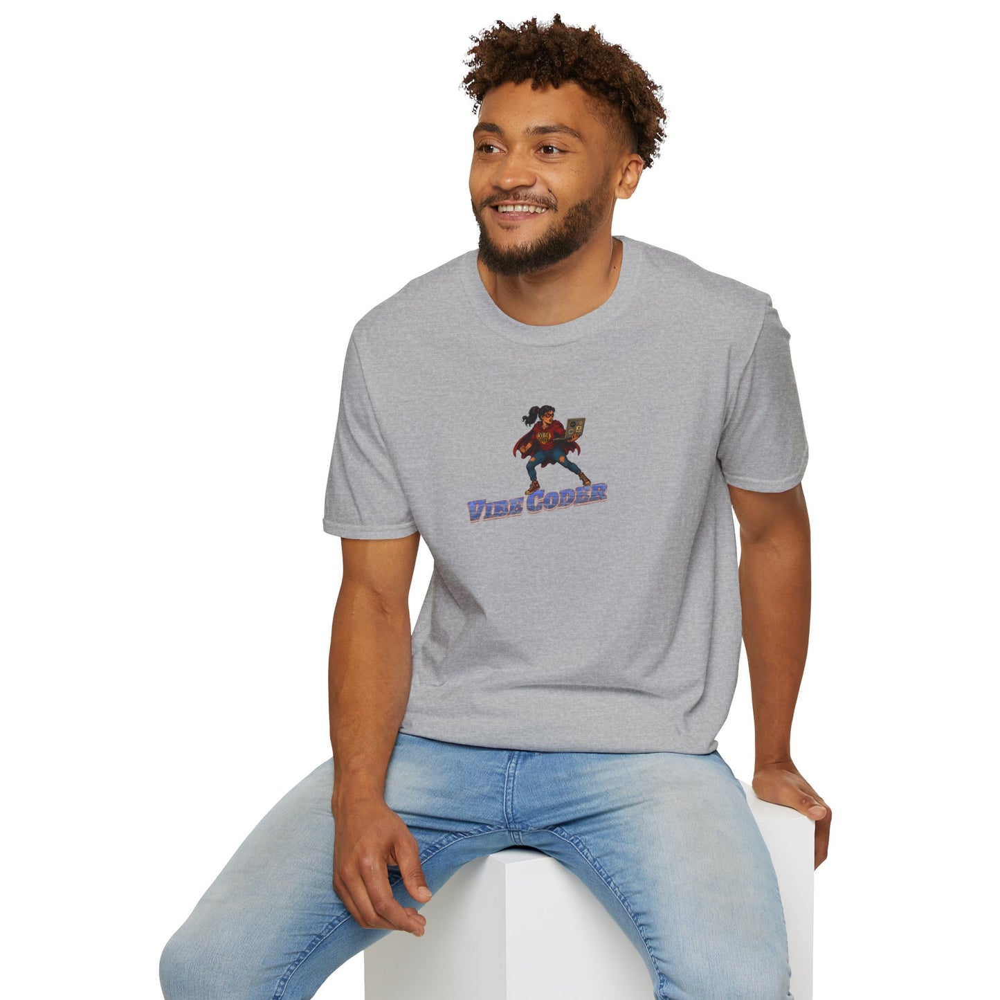 Vibe Coder LIfestyle Shirt | Super Hero Girl Vibe Coding | Funny Tech shirt for Women | Girls in STEM shirt