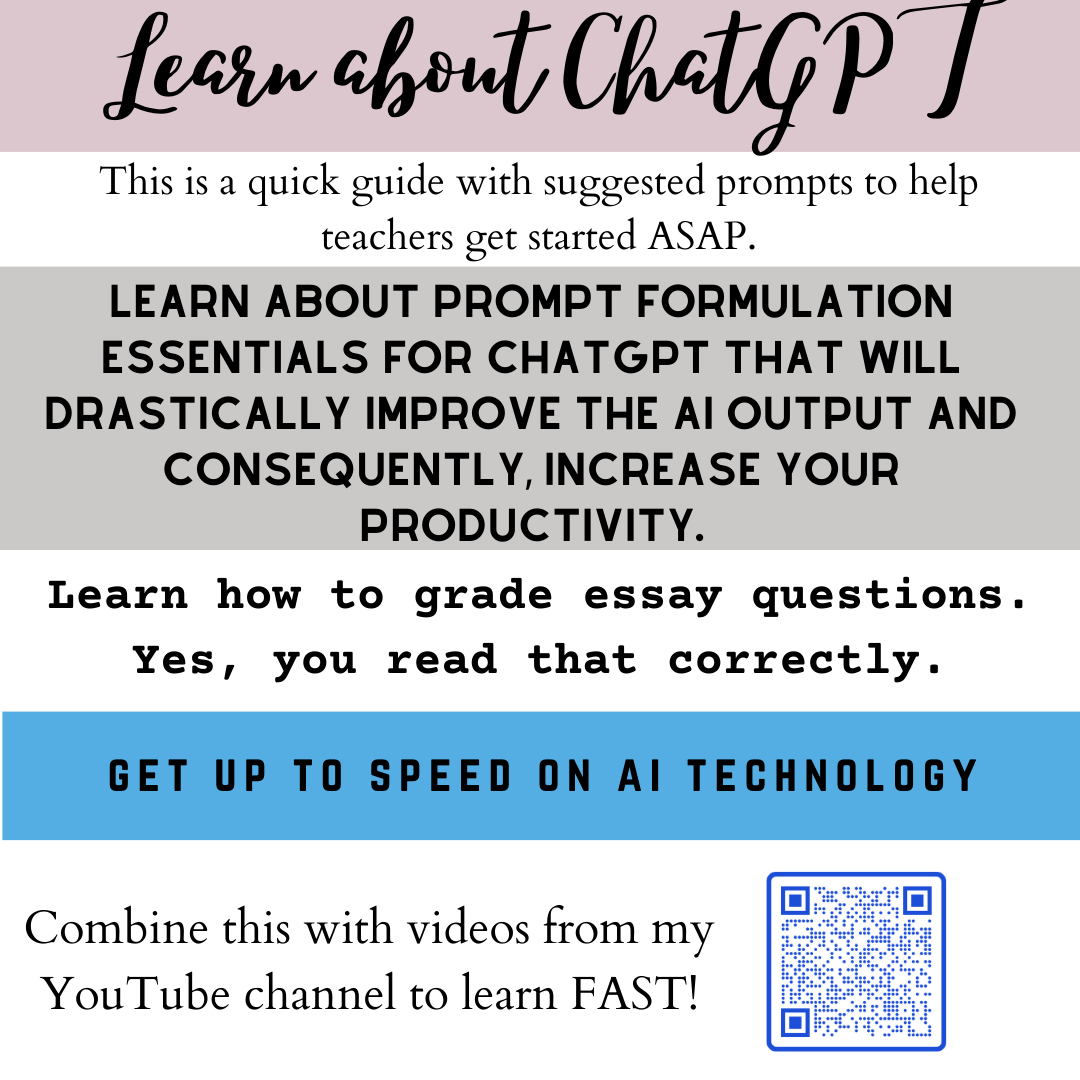 Teachers Guide: ChatGPT for teachers 100 ChatGPT prompts for teachers & educators | ChatGPT for education ChatGPT AI Prompt Engineering f Instant Download