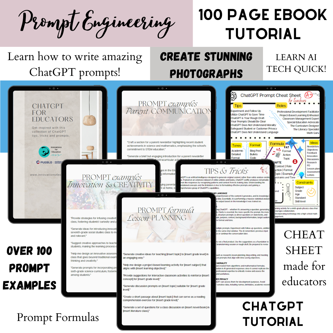Teachers Guide: ChatGPT for teachers 100 ChatGPT prompts for teachers & educators | ChatGPT for education ChatGPT AI Prompt Engineering f Instant Download