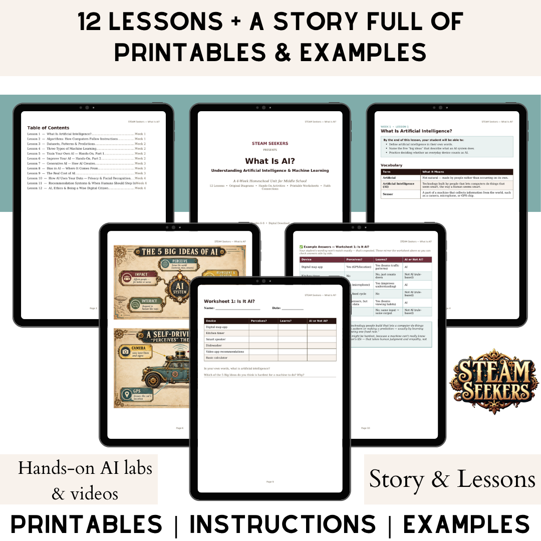 STEAM Seekers | What is AI | Middle School Story-Driven Lesson on Machine Learning