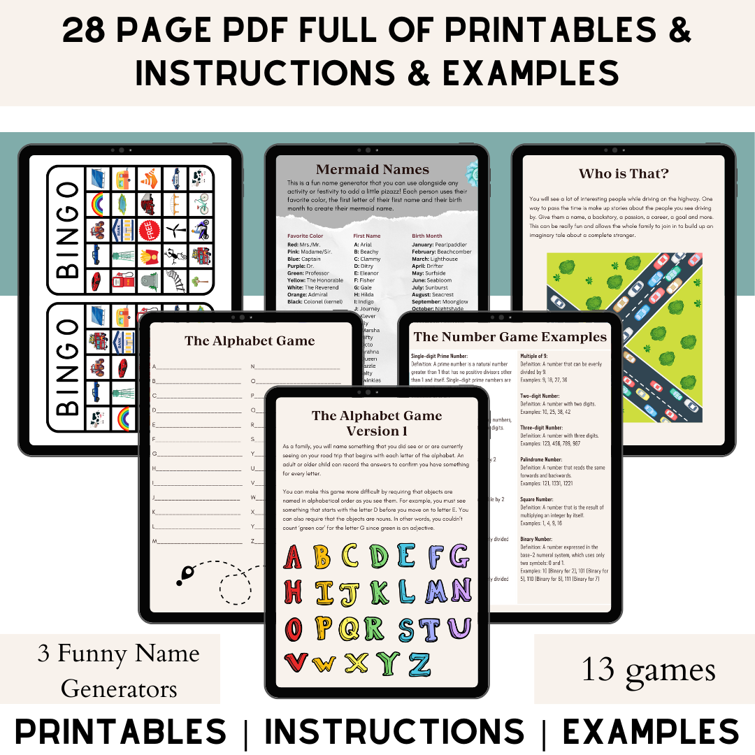 STEAM Seekers Education Series | FUN Road Trip Games | Car Ride Games | Road Trip Bingo | Car Bingo | Car Trip Games  Instant Download