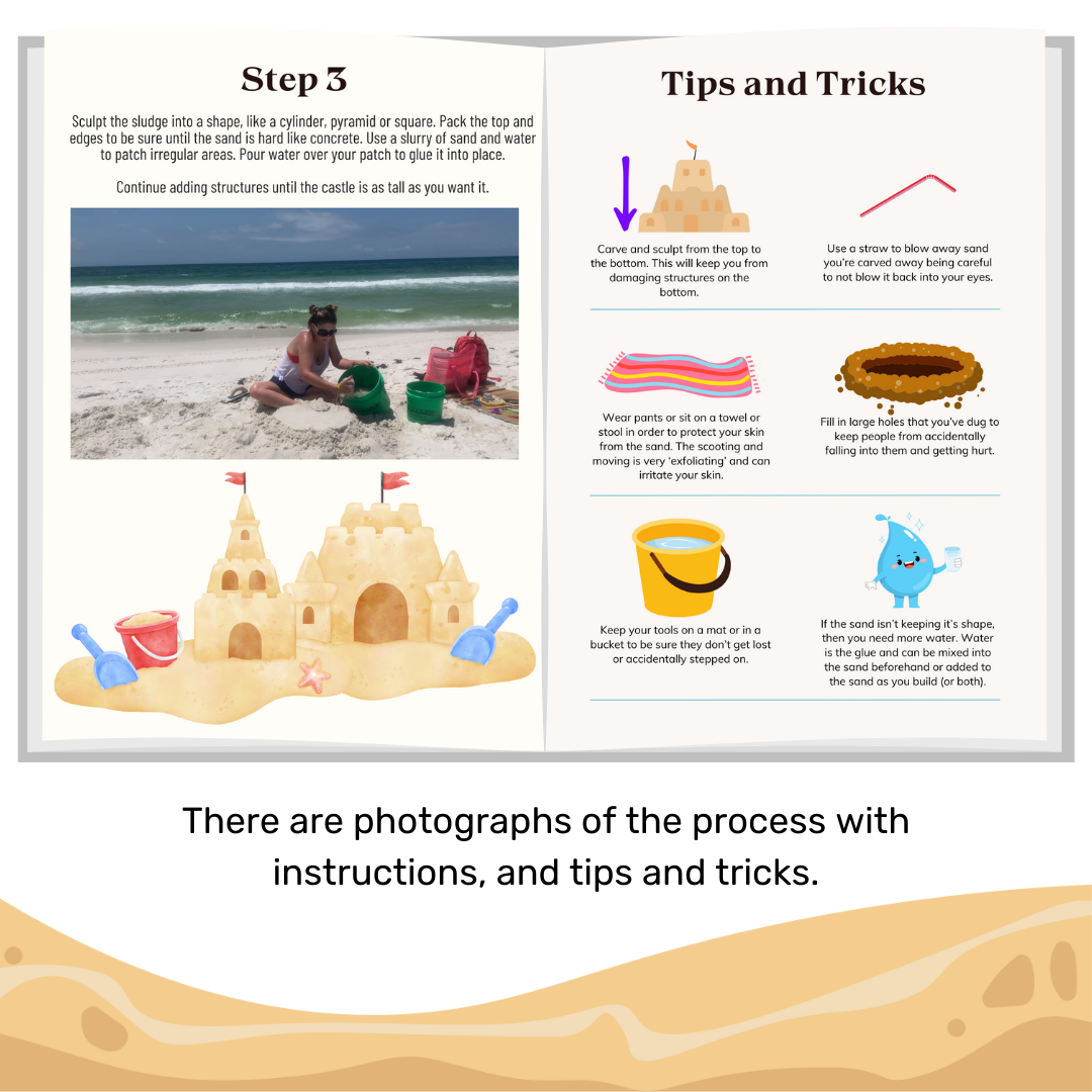 STEAM Seekers Math and Science Series | How to Build a Sand Castle Book | Sand Castle Tools | Beach Vacation Activities  Instant Download