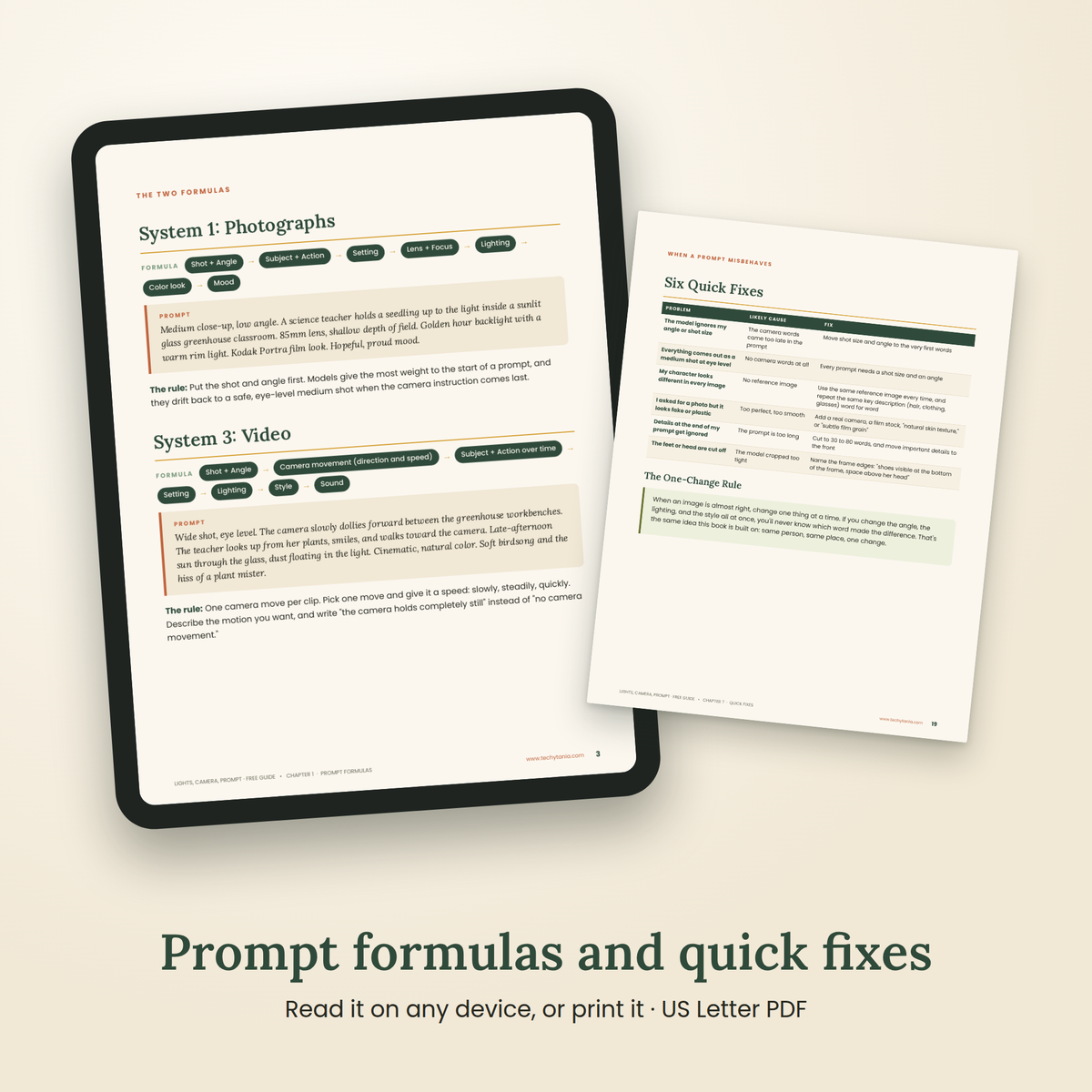 FREE GIFT: AI Images & Video 20-page guide that shows how one camera word changes an AI image, with a real example for every term.