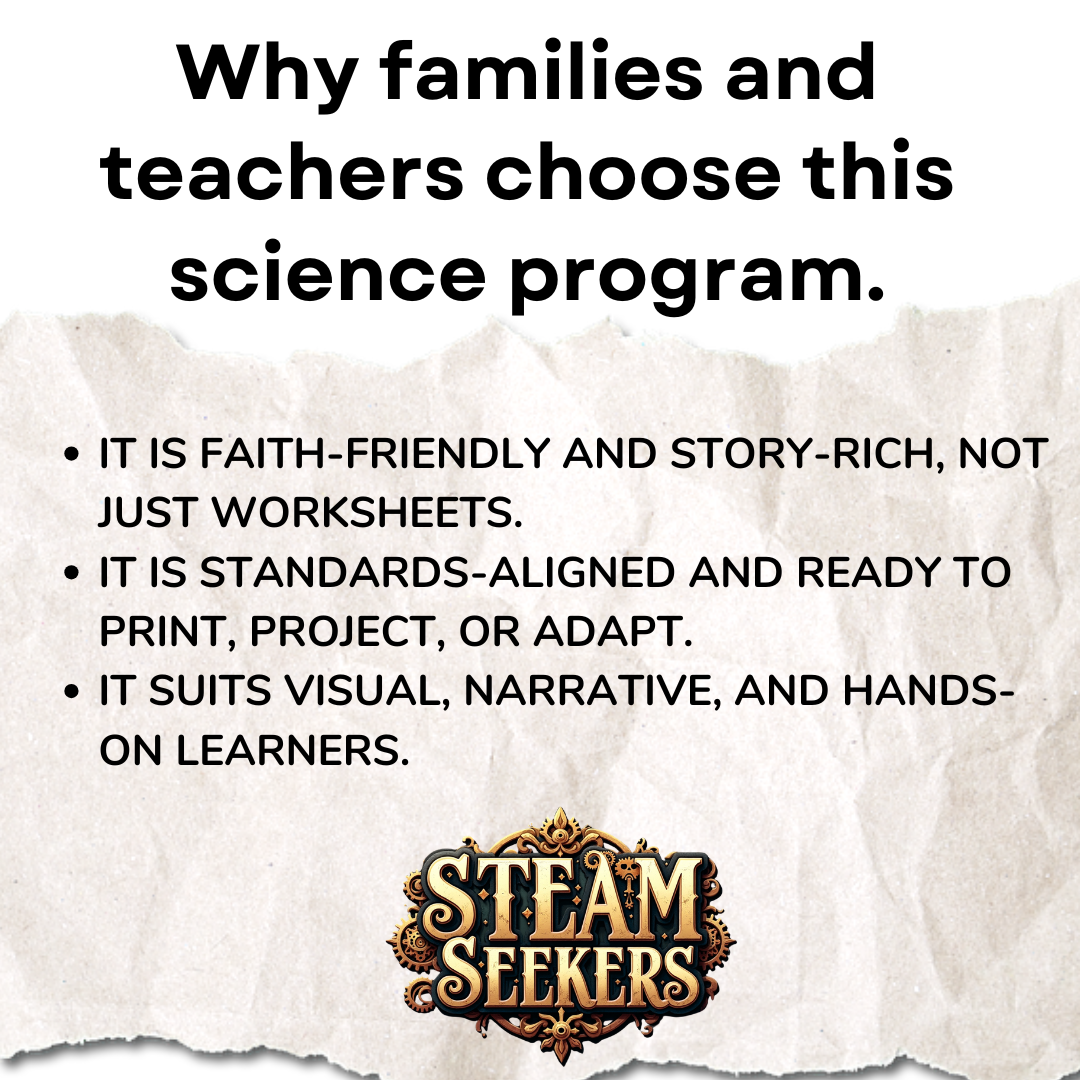 STEAM Seekers Complete Bundle | All 8 Story-Based Science, AI & Faith Activity Packs