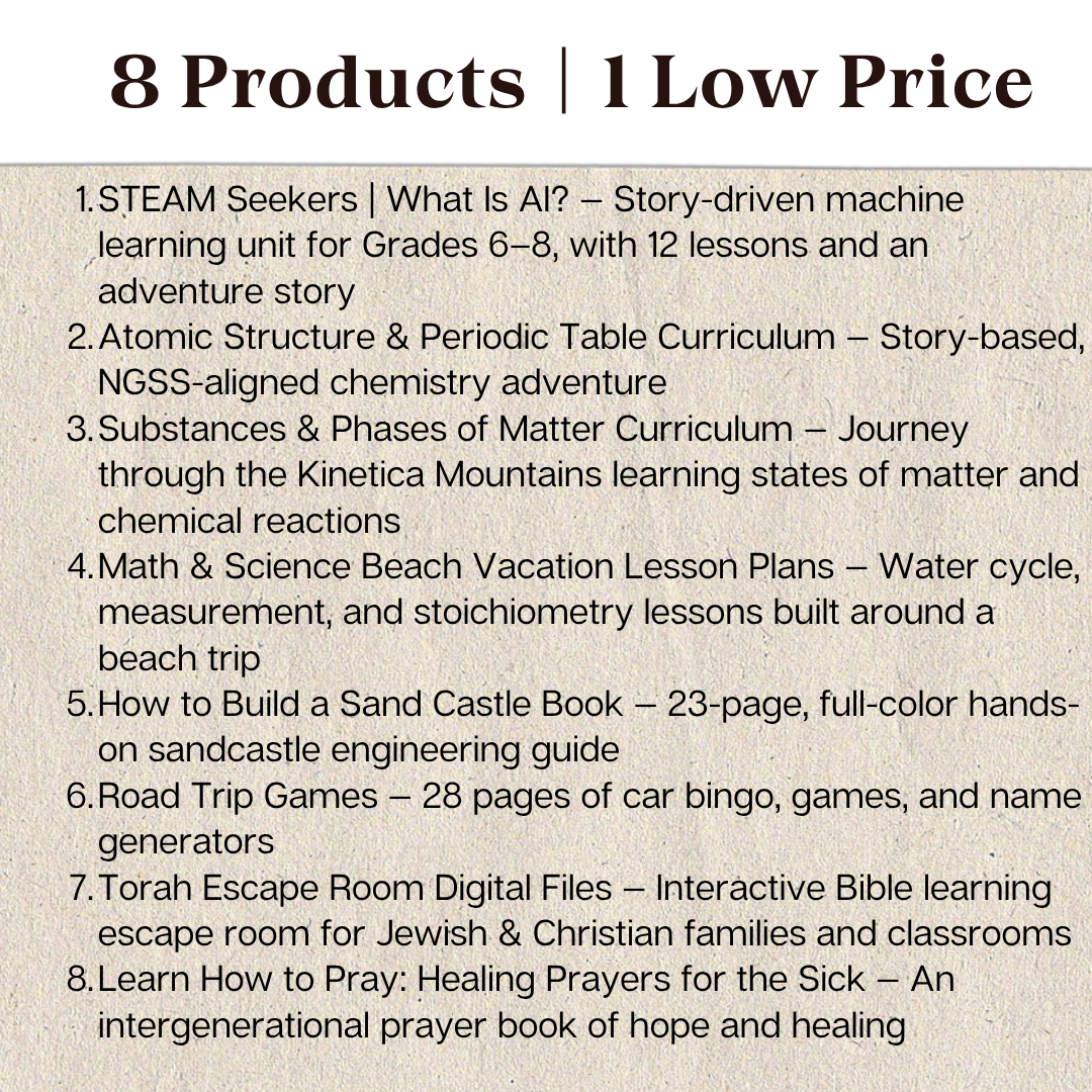 STEAM Seekers Complete Bundle | All 8 Story-Based Science, AI & Faith Activity Packs