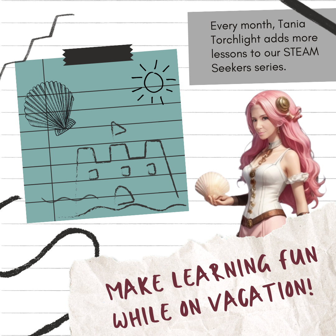 STEAM Seekers Math and Science Series | How to Build a Sand Castle Book | Sand Castle Tools | Beach Vacation Activities  Instant Download