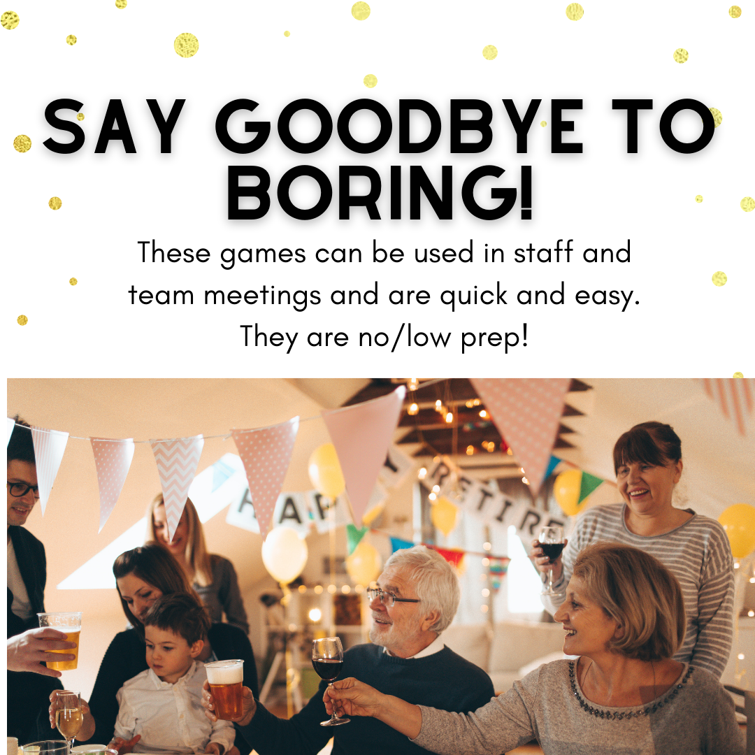Retirement Party Games: 5 games + BONUS Retirement Name Game | Would you Rather, Before and After, Memory, Alphabet Hobbies  Instant Download