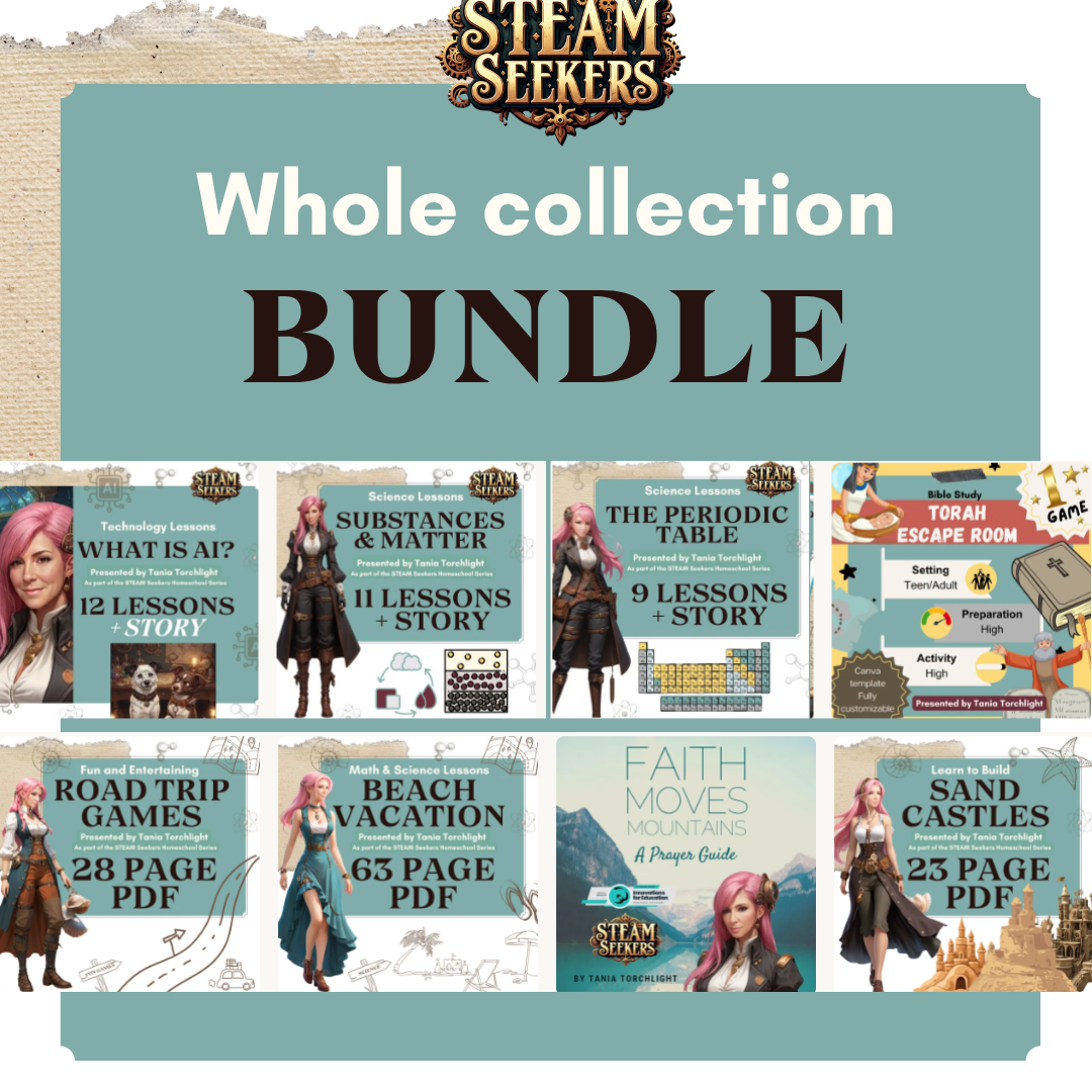 STEAM Seekers Complete Bundle | All 8 Story-Based Science, AI & Faith Activity Packs