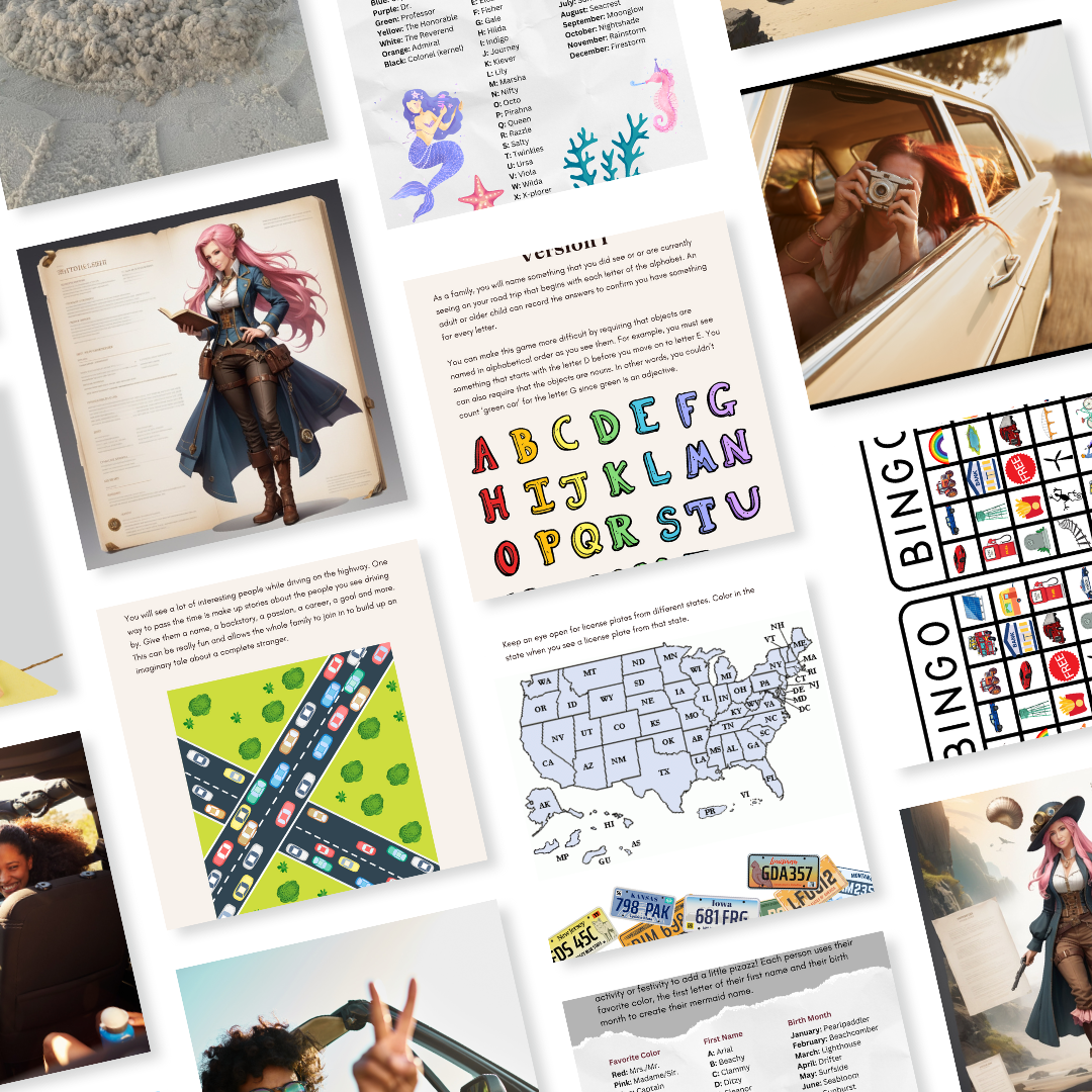 STEAM Seekers Education Series | FUN Road Trip Games | Car Ride Games | Road Trip Bingo | Car Bingo | Car Trip Games  Instant Download