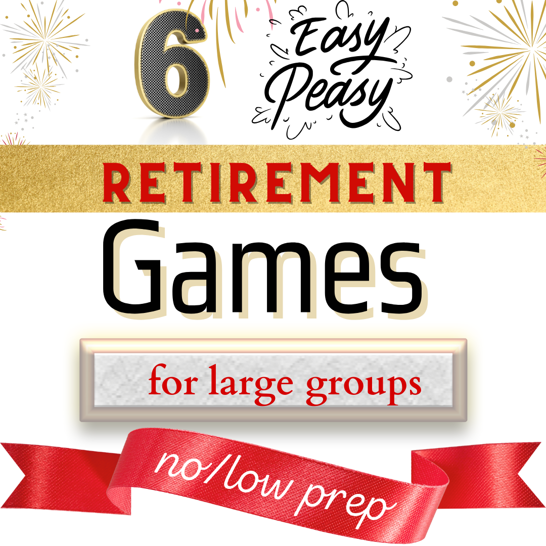 Retirement Party Games: 5 games + BONUS Retirement Name Game | Would you Rather, Before and After, Memory, Alphabet Hobbies  Instant Download