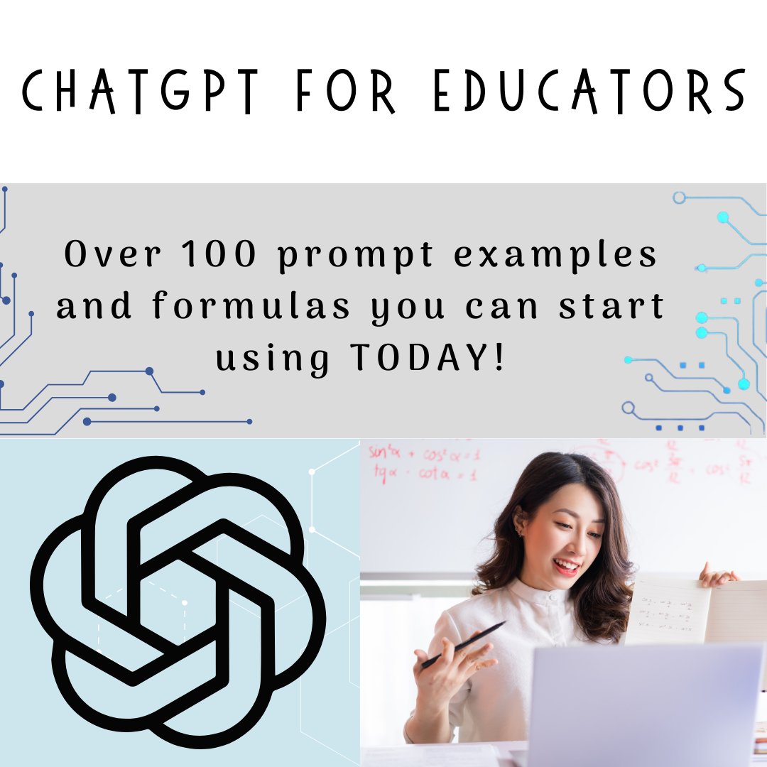 Teachers Guide: ChatGPT for teachers 100 ChatGPT prompts for teachers & educators | ChatGPT for education ChatGPT AI Prompt Engineering f Instant Download