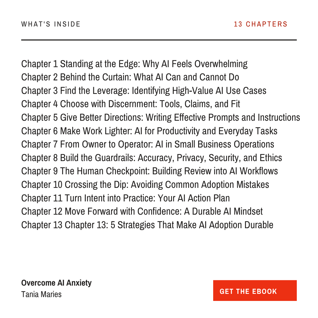 Digital Download: Overcome AI Anxiety and Cross the Valley of Despair A practical guide for small business owners and professionals
