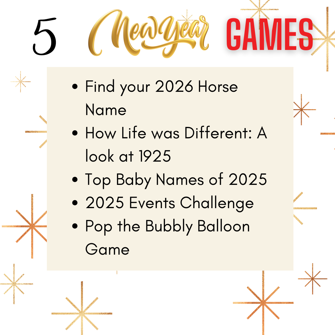 New Years Games Set 3: 5 NYE Games for 2024 New Years Eve Party | Customized for 2024 | Find Your 2025 Year of the Snake Name | Instant Download
