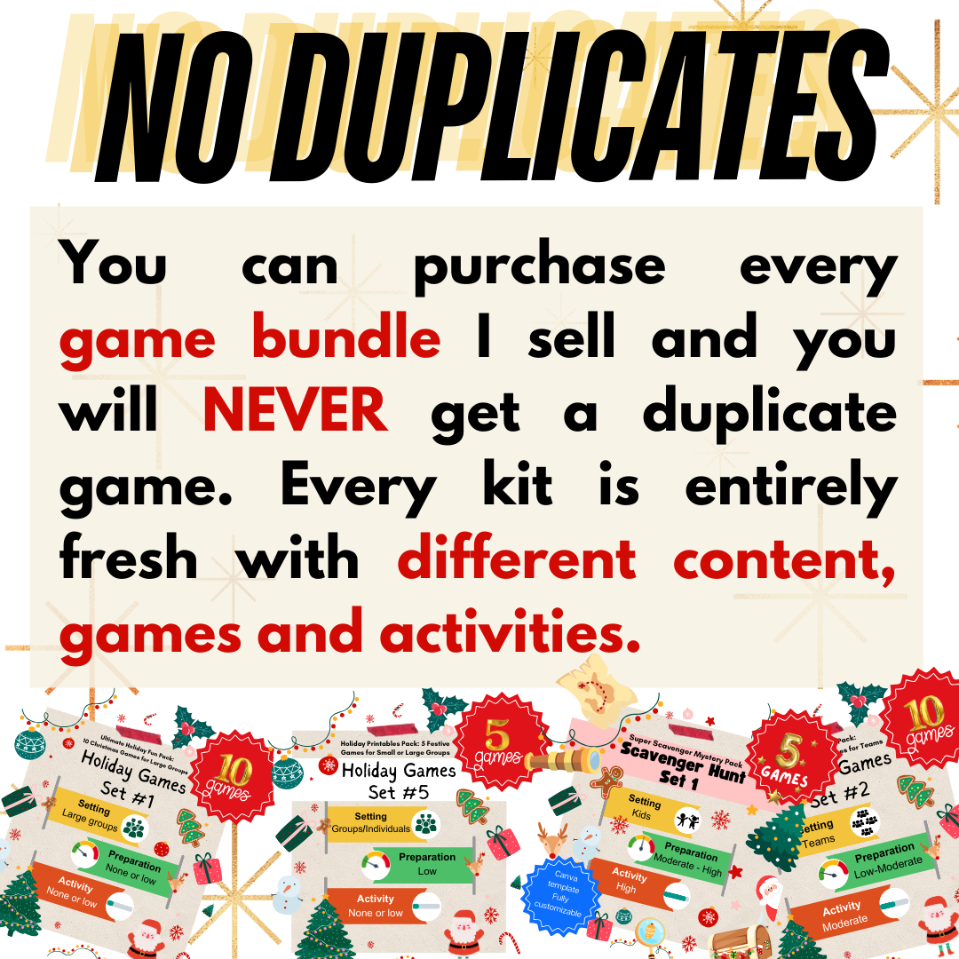 New Years Games Set 3: 5 NYE Games for 2024 New Years Eve Party | Customized for 2024 | Find Your 2025 Year of the Snake Name | Instant Download